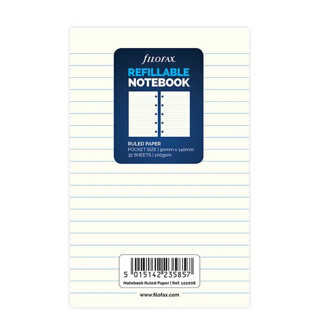 filofax-notebook-refill-fogli-a-righe-pocket image 1