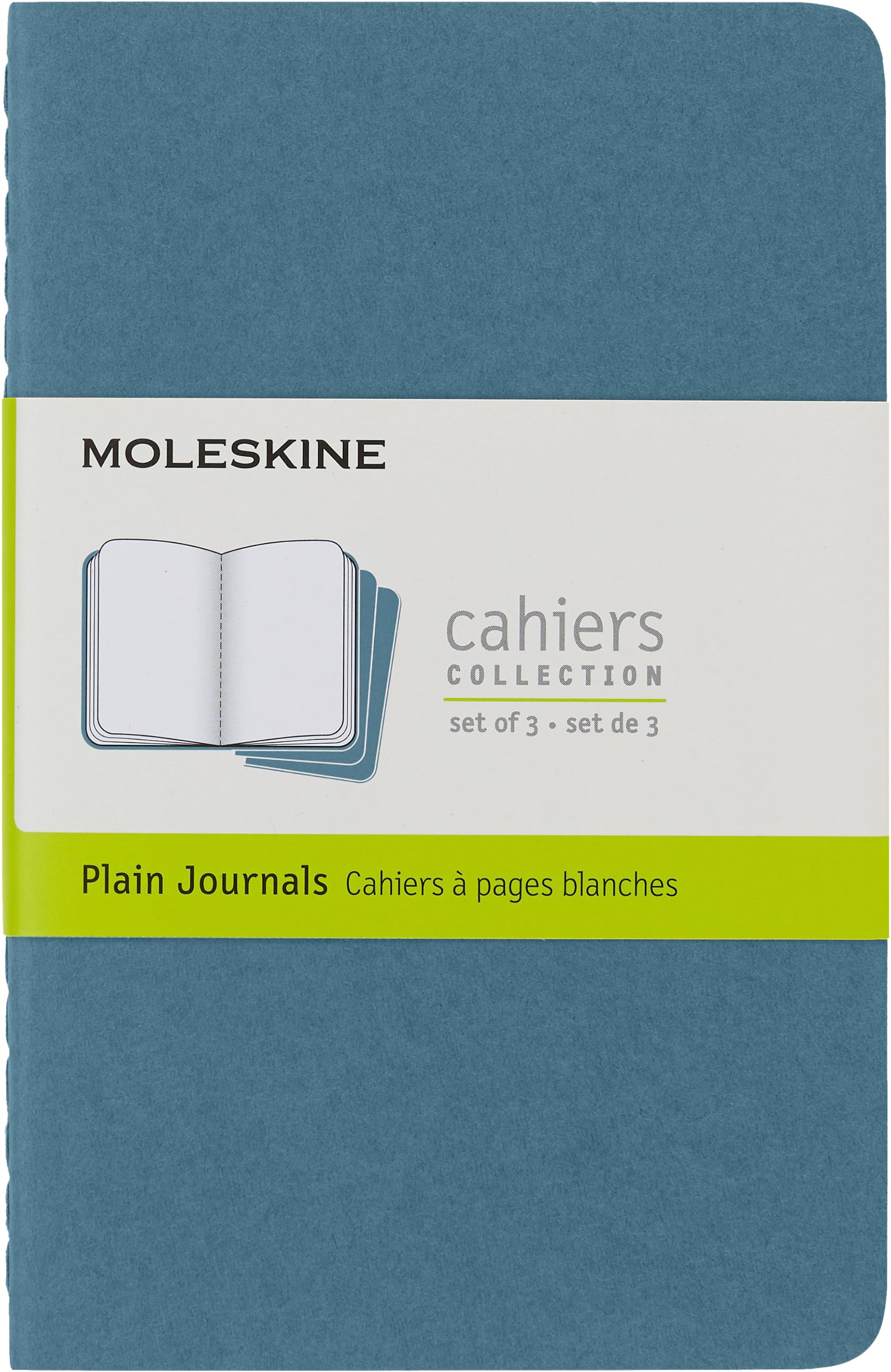 moleskine-cahier-journal-set-3-quaderni-pocket-9x14-cm-blu-pagine-bianche image 1