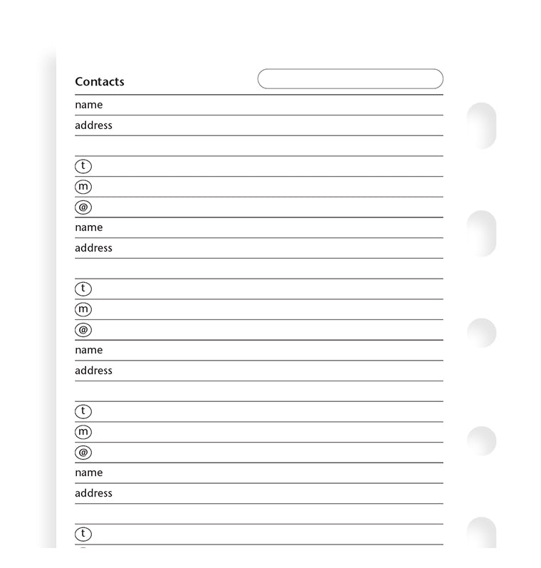 filofax-rubrica-nomi-indirizzi-pocket-refill-20-fogli image 5