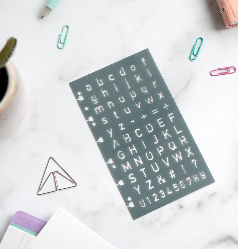 filofax-letter-stencil-per-organiser-a5-e-personal-e-notebook-a4-a5 image 2