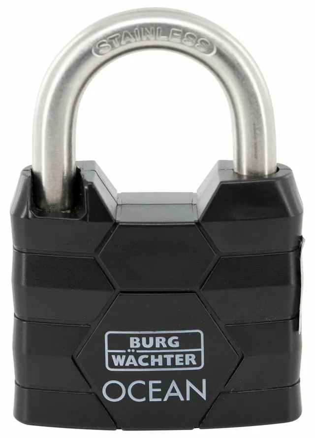 burg-w-chter-490-ni-60-lucchetto-in-ottone-nero-60mm image 1