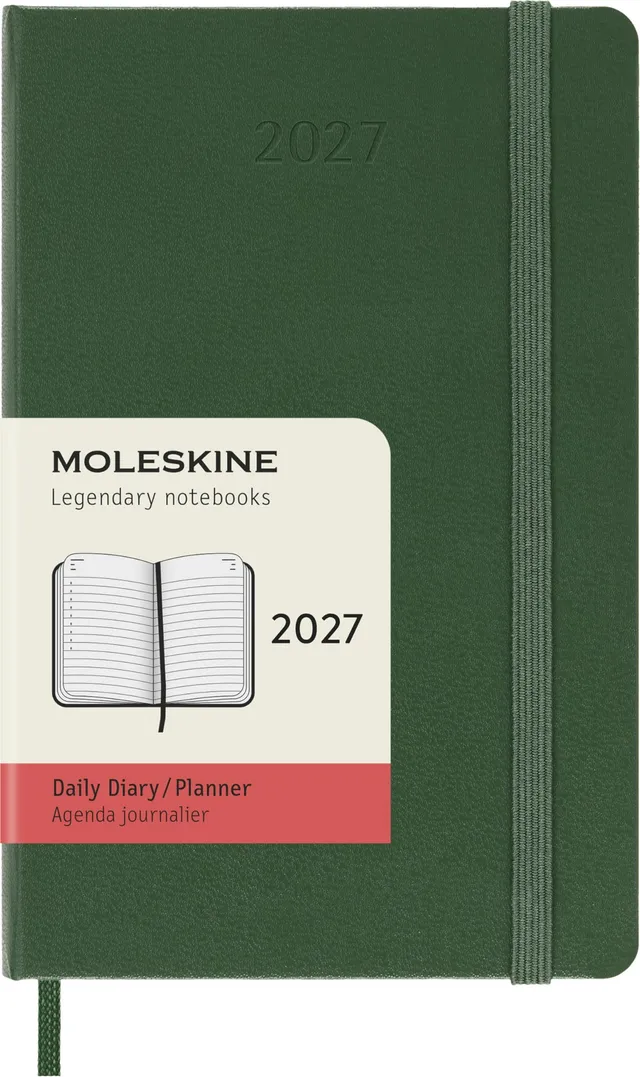 moleskine-agenda-giornaliera-2027-pocket-9x14-cm-rigida-verde-mirto image 1