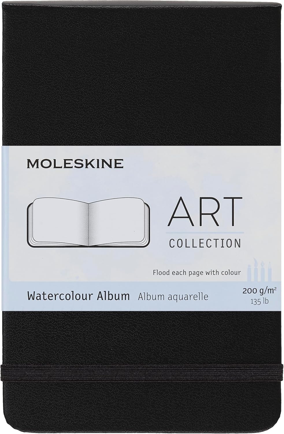 moleskine-art-watercolour-album-pocket-9x14-cm-nero-60-pagine-copertina-rigida image 1