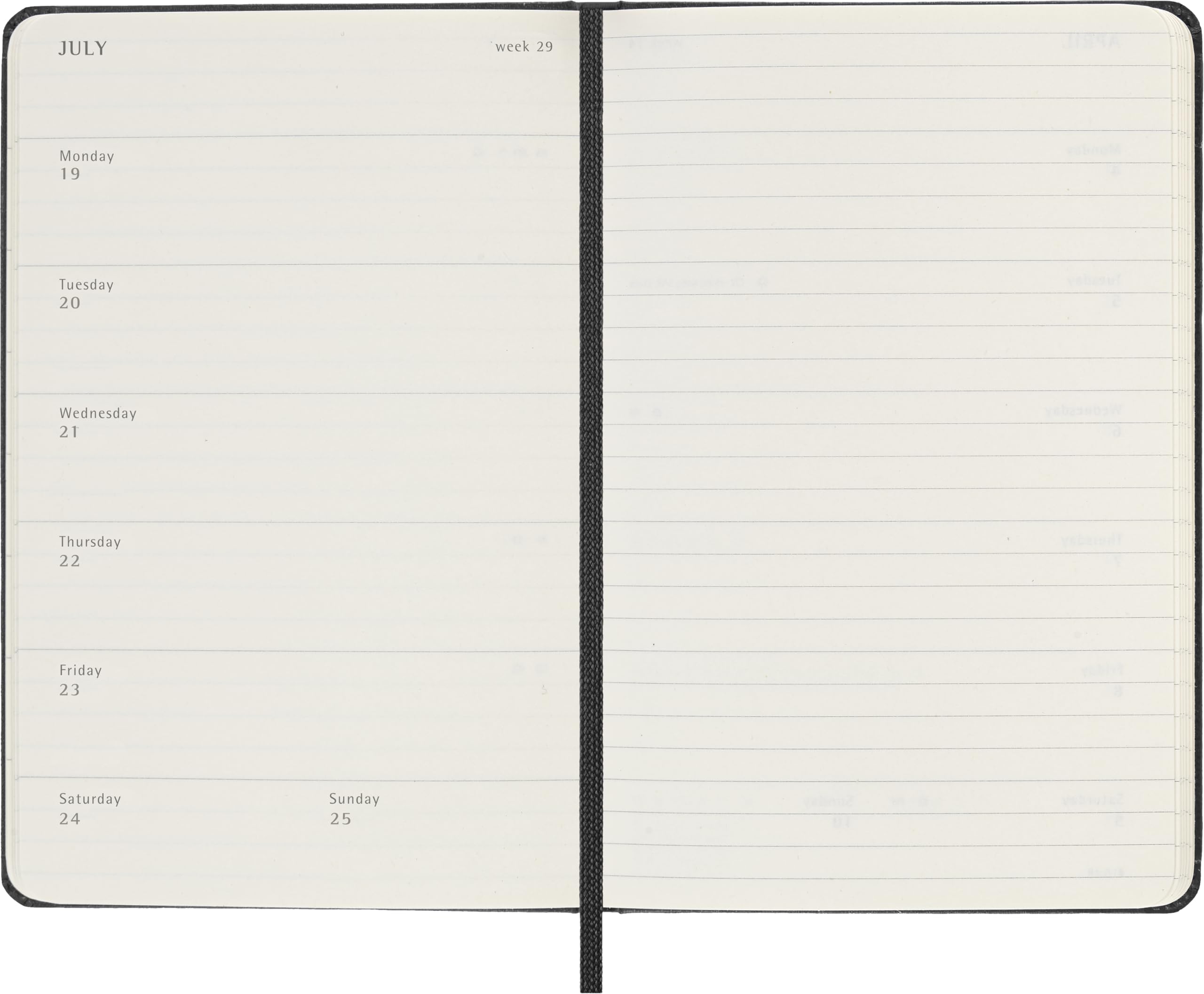 moleskine-agenda-settimanale-2027-pocket-9x14-cm-nero-copertina-rigida image 3