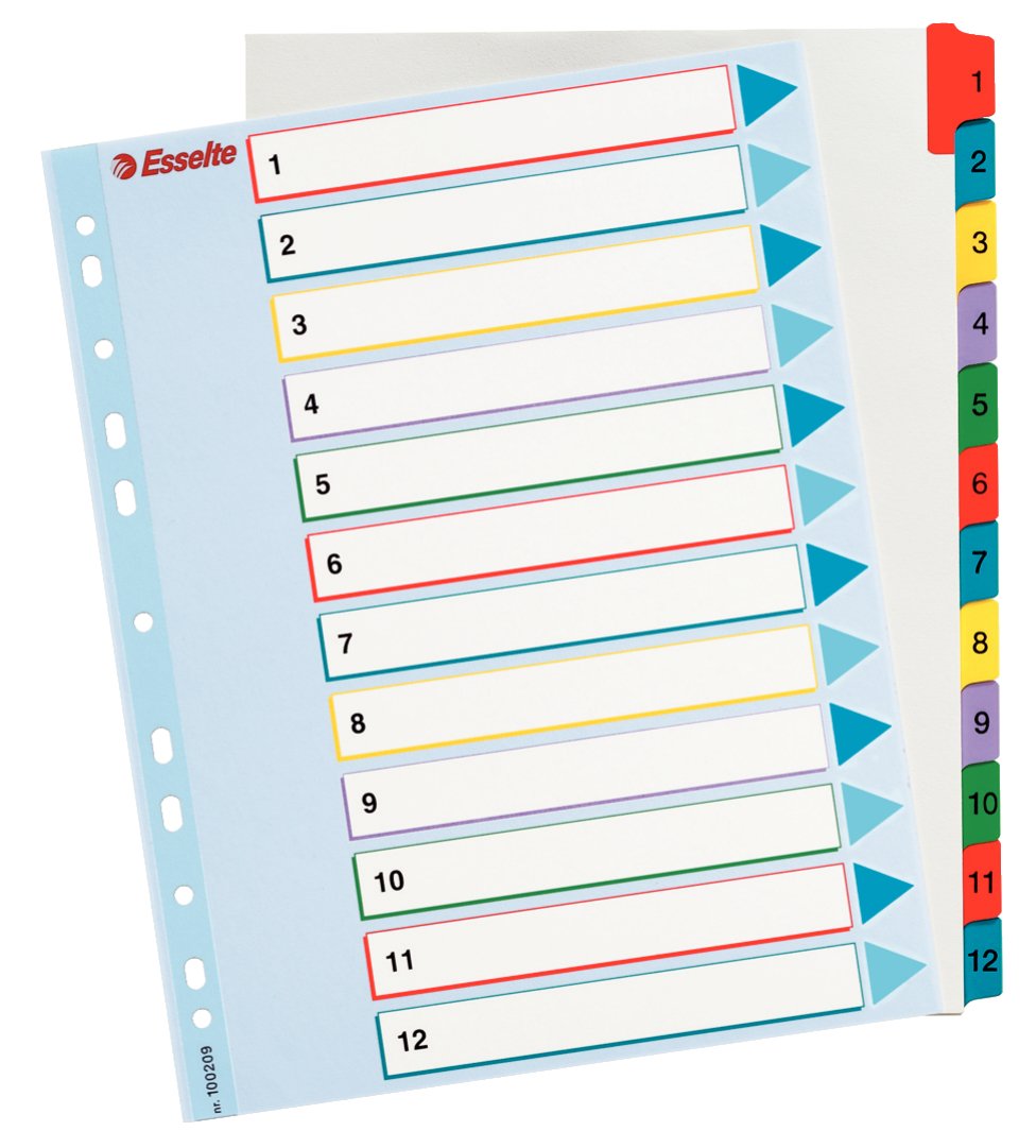 esselte-rubrica-alfabetica-a-z-mylar-a4-multicolor-100166 image 6
