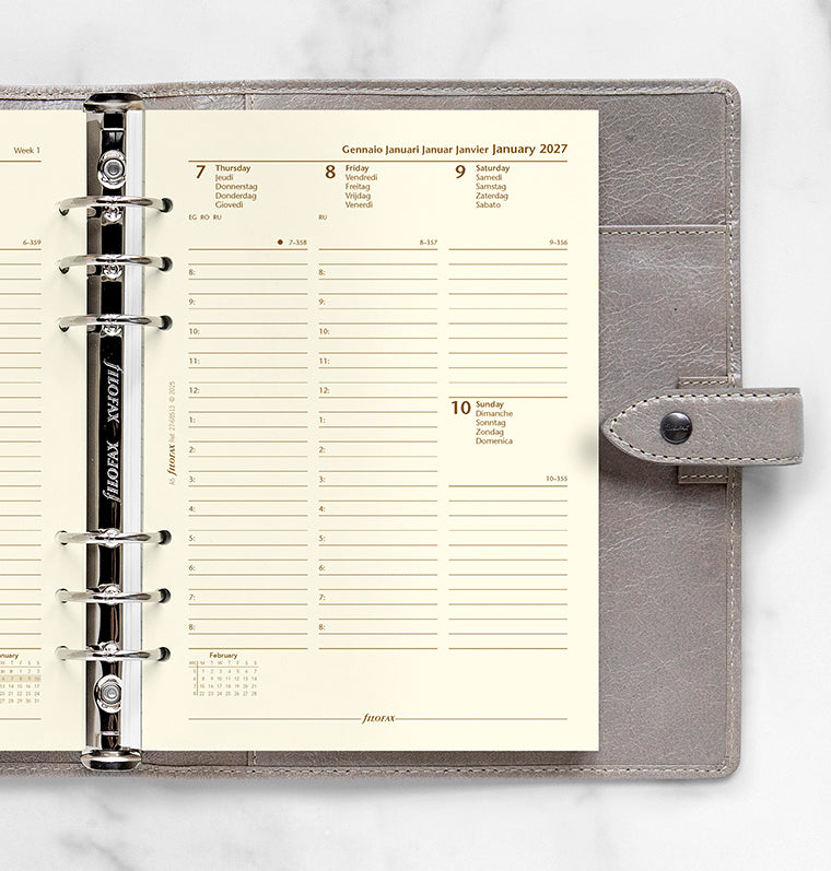 filofax-refill-diario-a5-2027-1-settimana-su-2-pagine-crema image 2