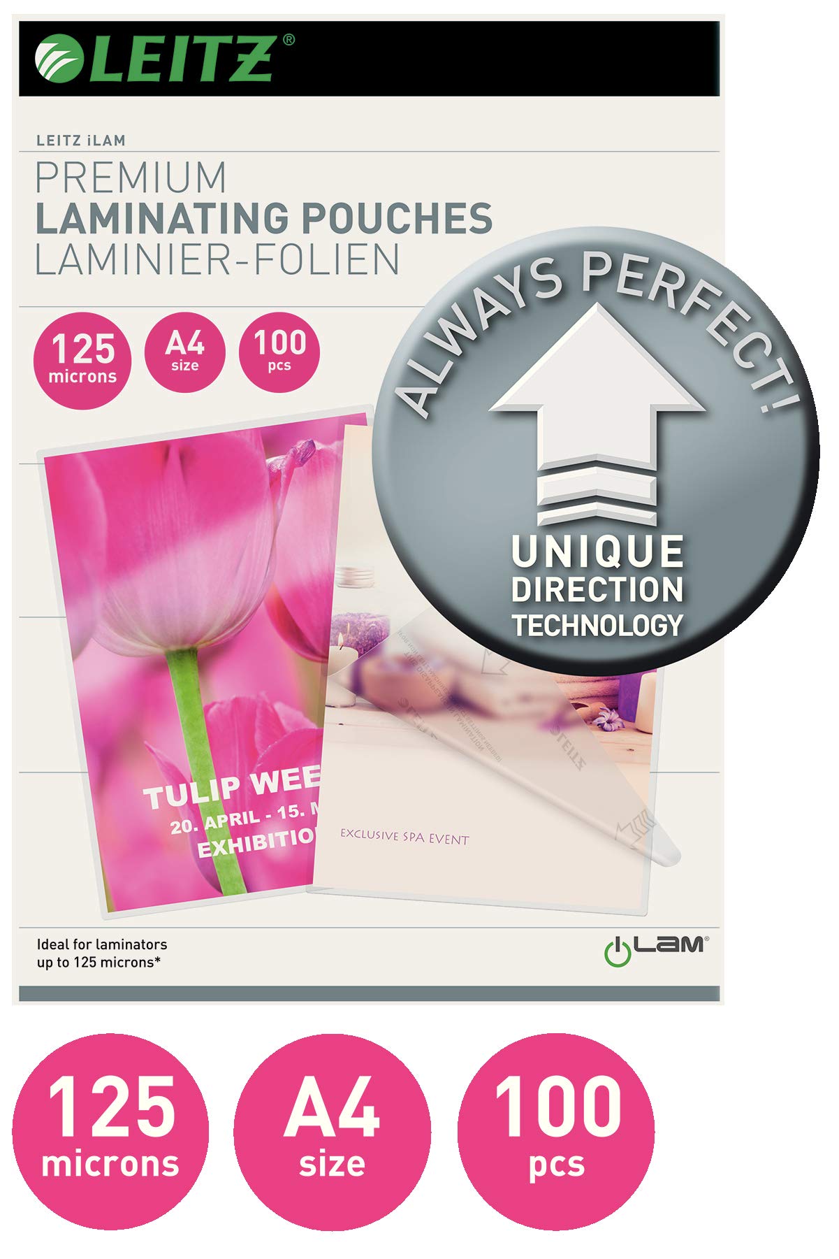 leitz-pouch-plastificazione-a4-lucida-2x125-micron-100-pezzi image 2