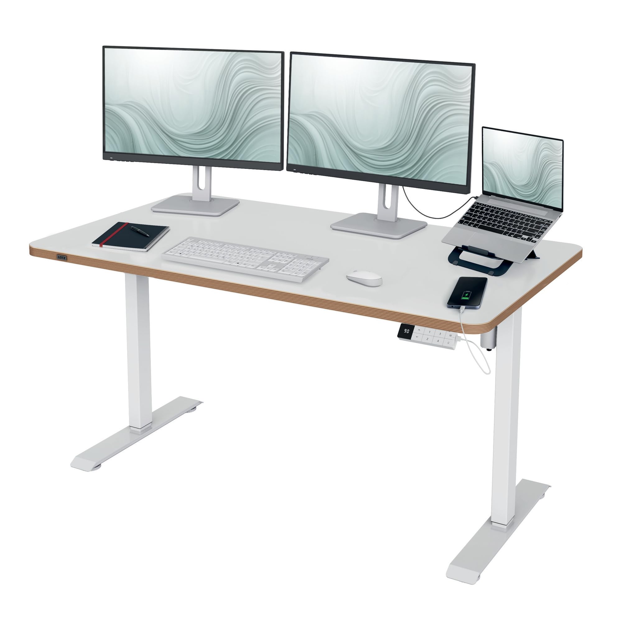 leitz-ergo-65340001-scrivania-sit-stand-elettrica-80-x-60-cm-bianca image 8