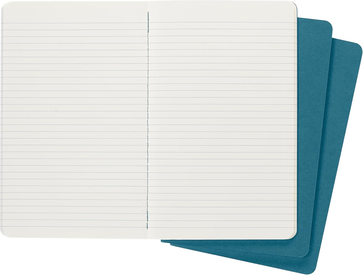moleskine-cahier-journal-large-13x21-cm-righe-blu-brillante-set-3-quaderni image 4