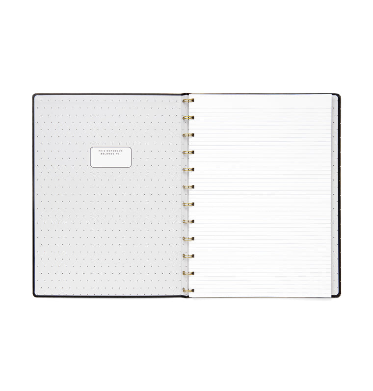 filofax-moonlight-notebook-ricaricabile-a4-black-a-spirale-dorata image 3