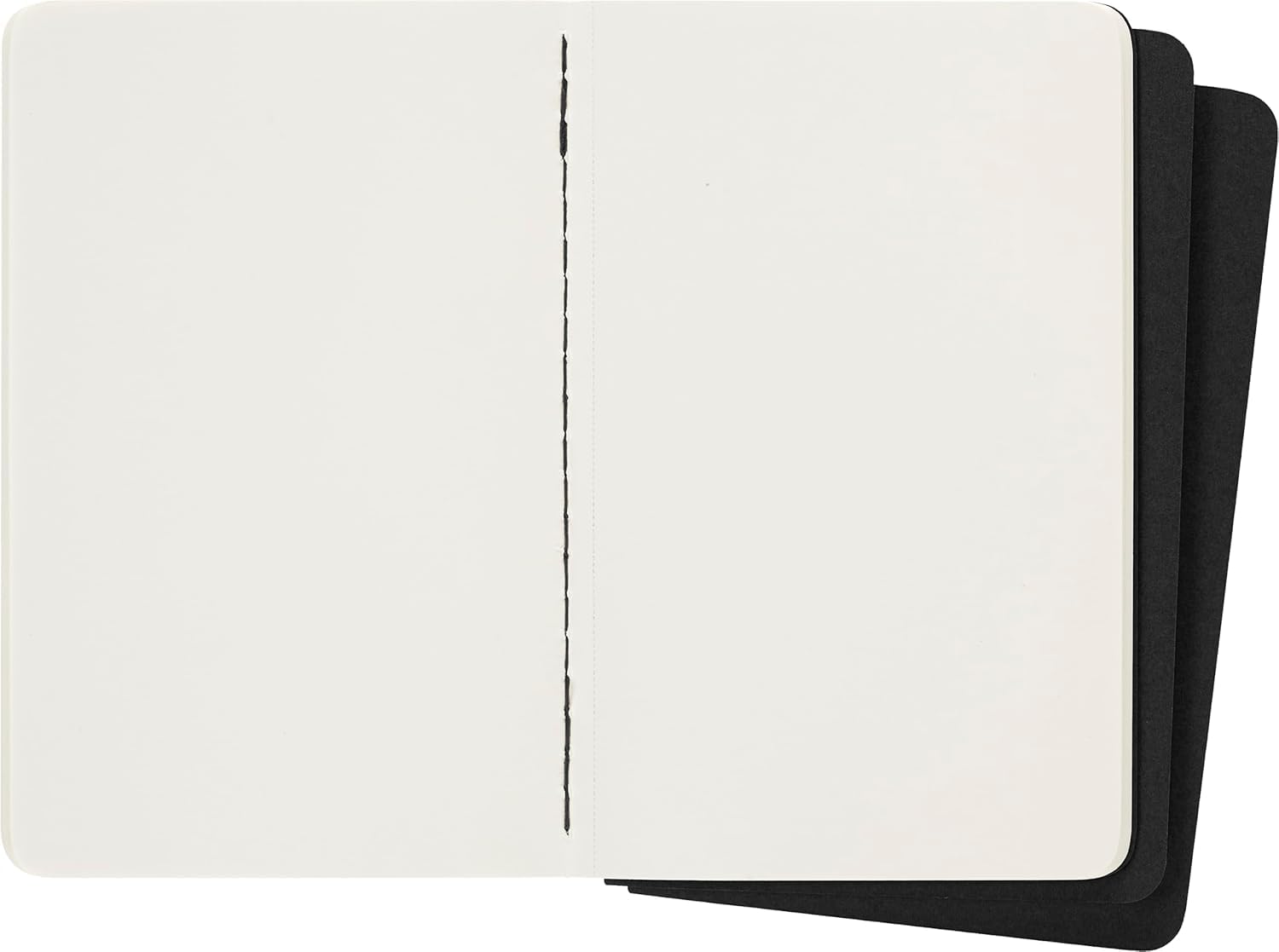 moleskine-cahier-journal-set-3-quaderni-pocket-neri-pagine-bianche-9-x-14-cm image 3
