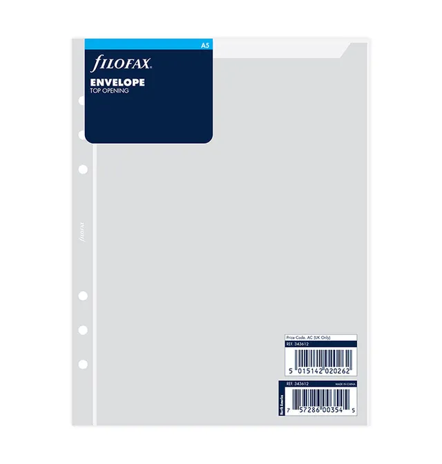 filofax-busta-trasparente-apertura-superiore-a5 image 1