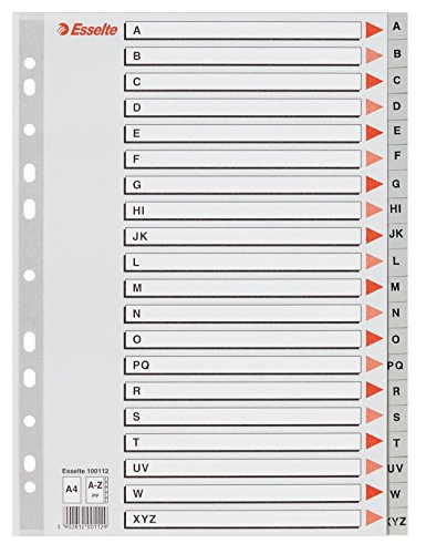 esselte-rubrica-alfabetica-a-z-a4-grigia-divisori-pp-11-fori image 6