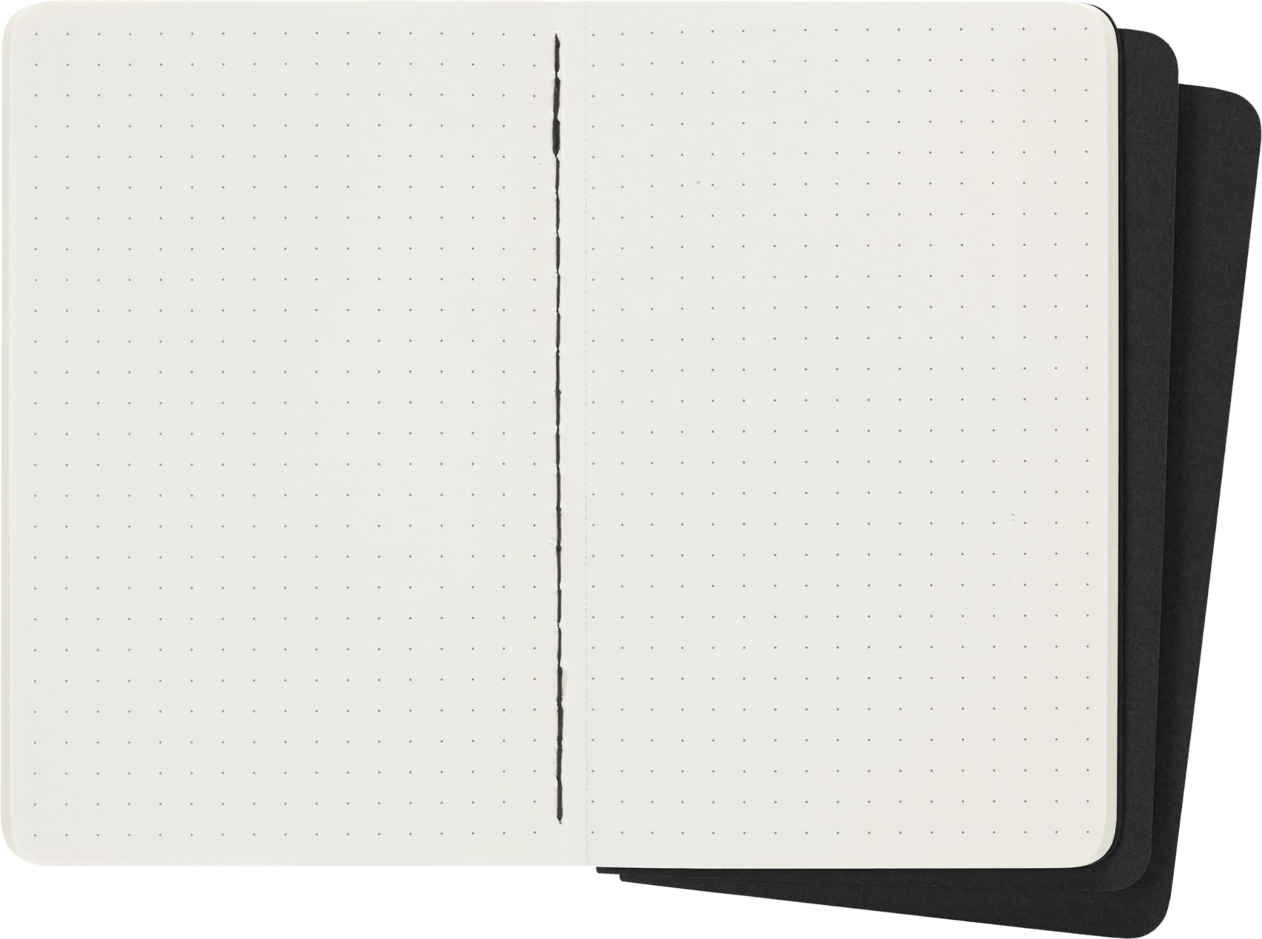 moleskine-cahier-journal-pocket-9-x-14-cm-set-3-quaderni-puntinate-nero-124-pagi image 4