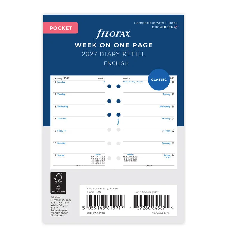 filofax-diario-2027-pocket-1-settimana-per-pagina-in-inglese image 1