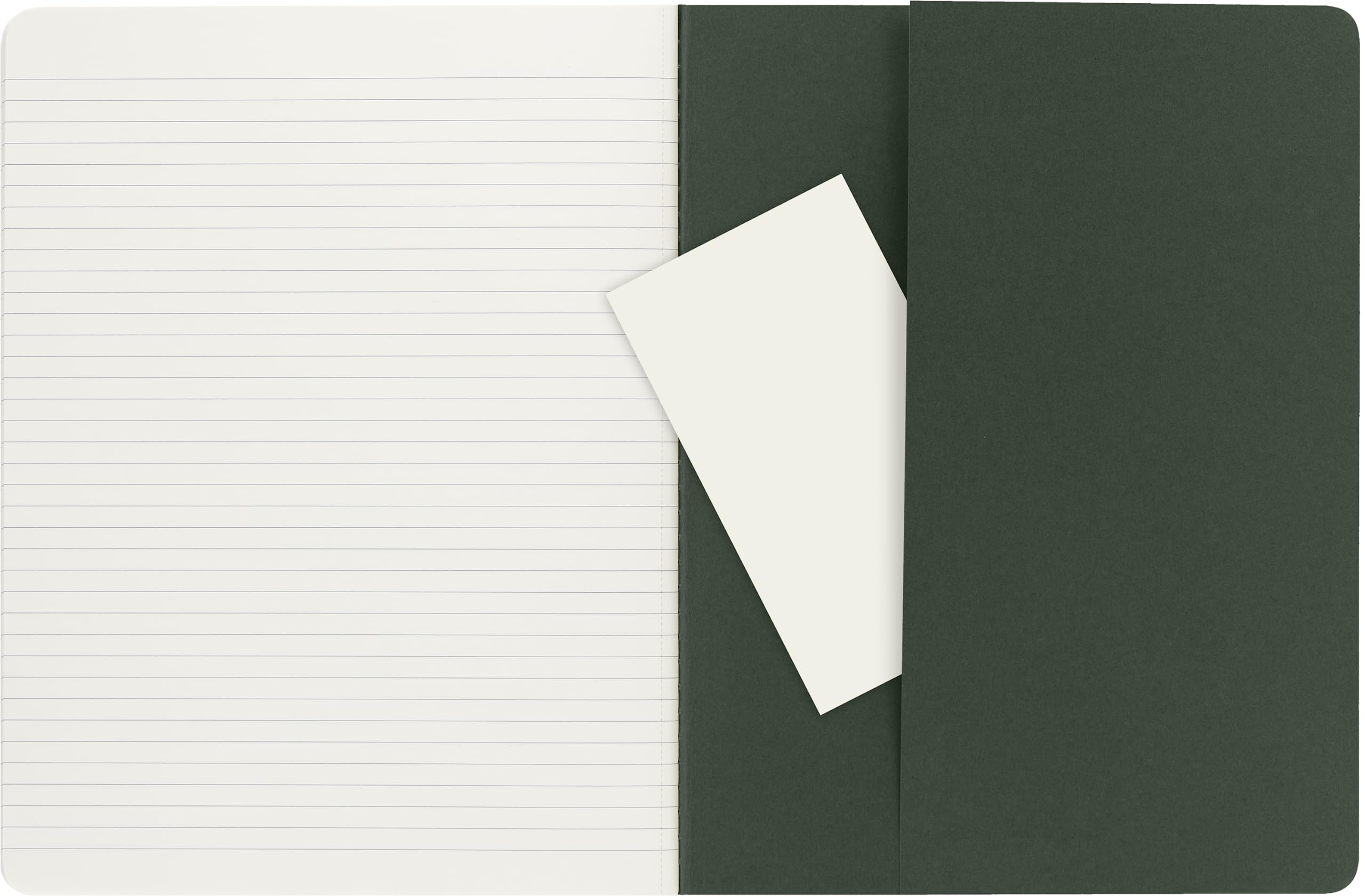 moleskine-cahier-journal-set-3-quaderni-a-righe-verde-mirto-extra-large-19x25-cm image 5