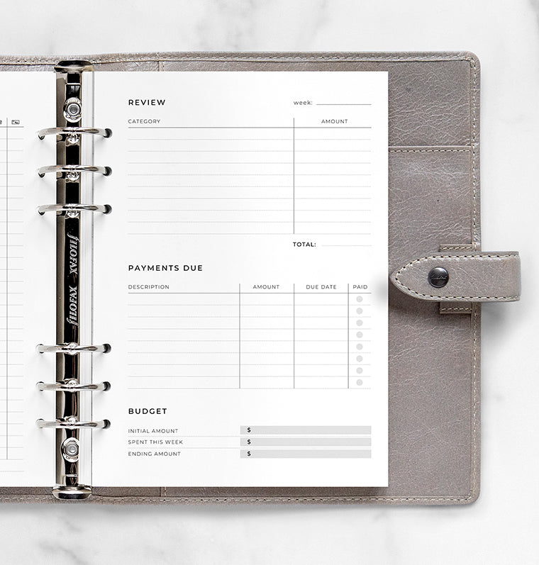 filofax-expense-tracker-refill-a5-minimal-80-gsm image 2
