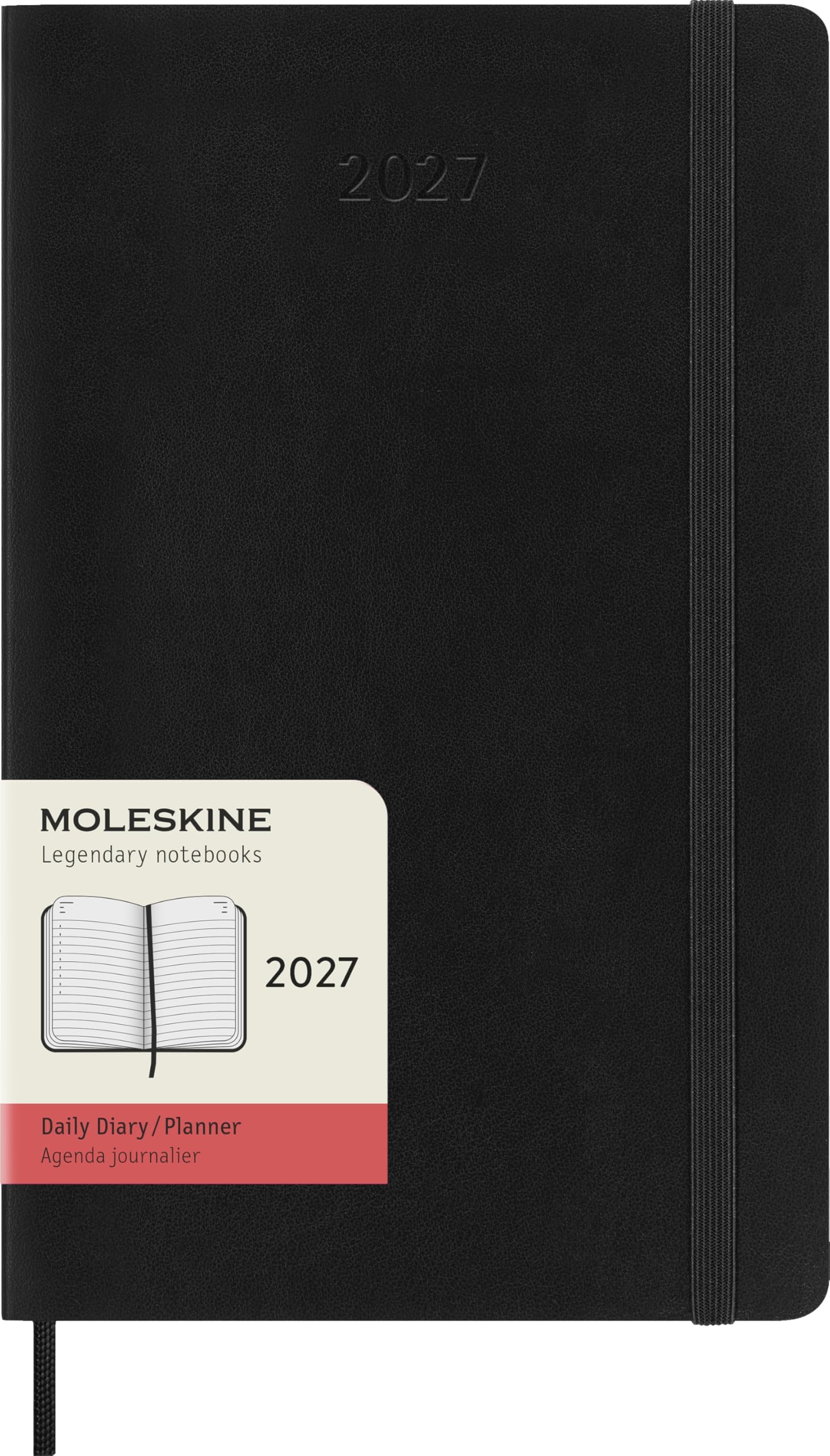 moleskine-agenda-giornaliera-2027-large-13x21-cm-copertina-morbida-nero image 1