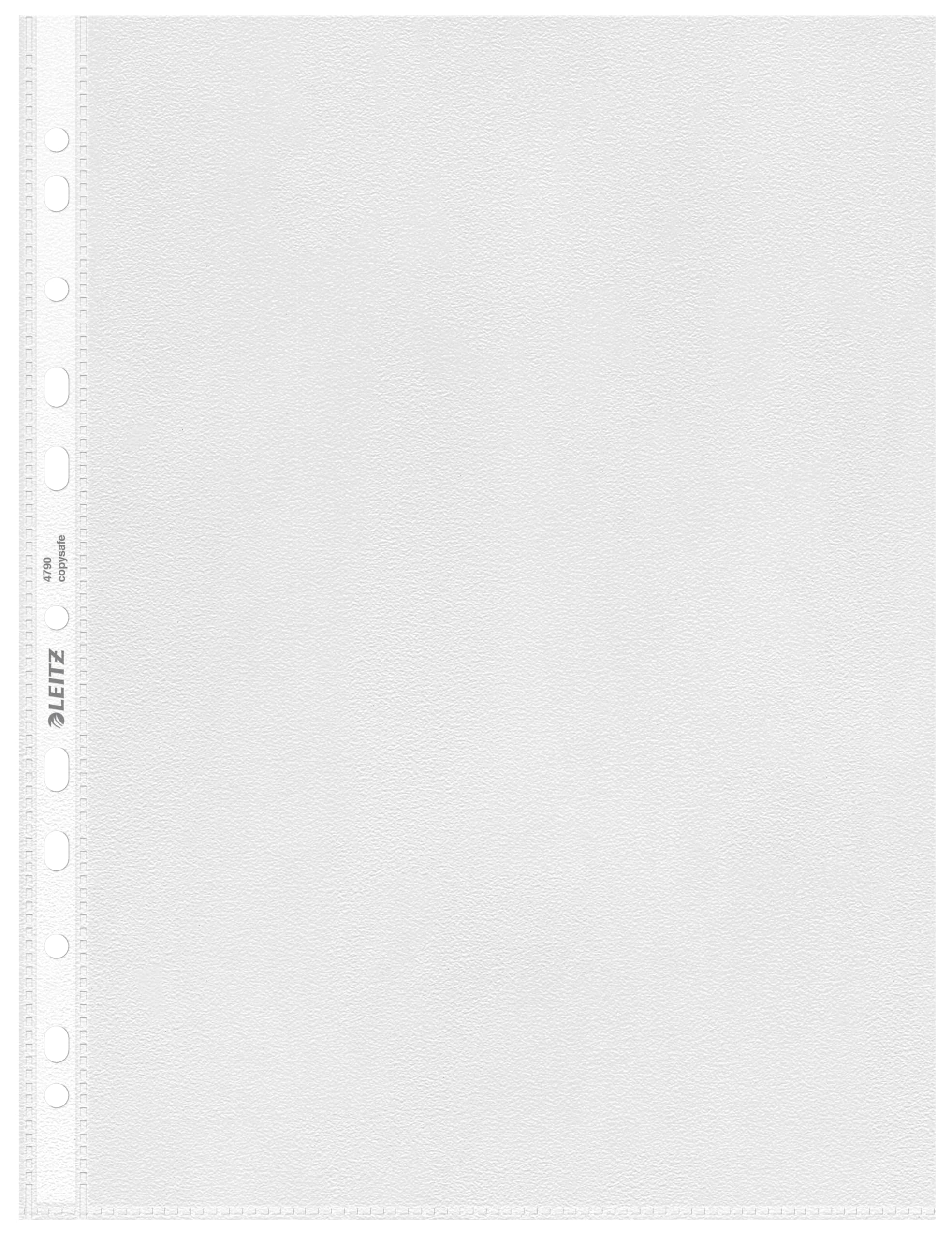 leitz-buste-perforate-a4-trasparente-opaca-85-mic-confezione-100-pezzi image 1