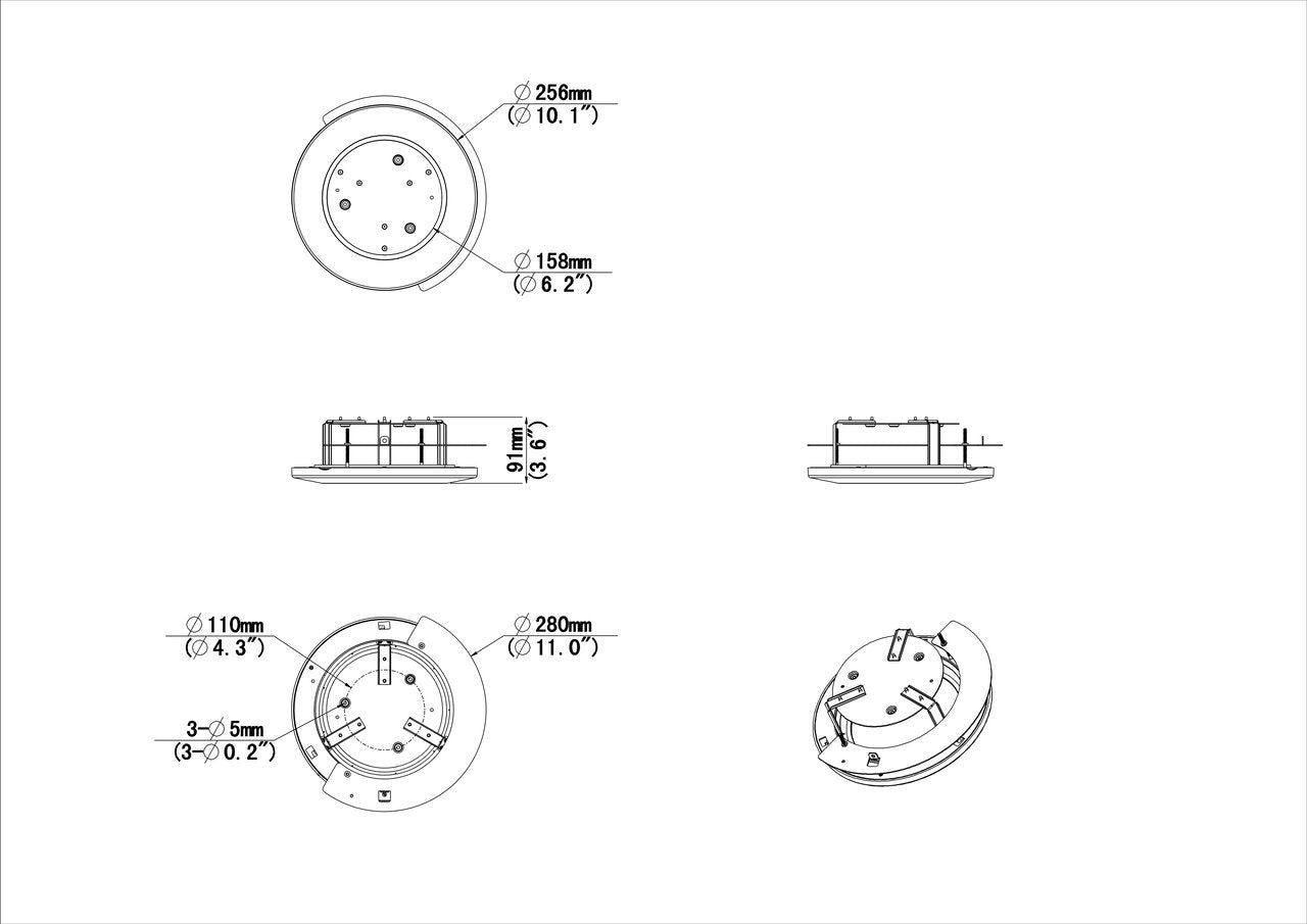 burg-w-chter-tr-fm180-in-supporto-a-soffitto-in-alluminio-per-uniview-dome-turre image 4