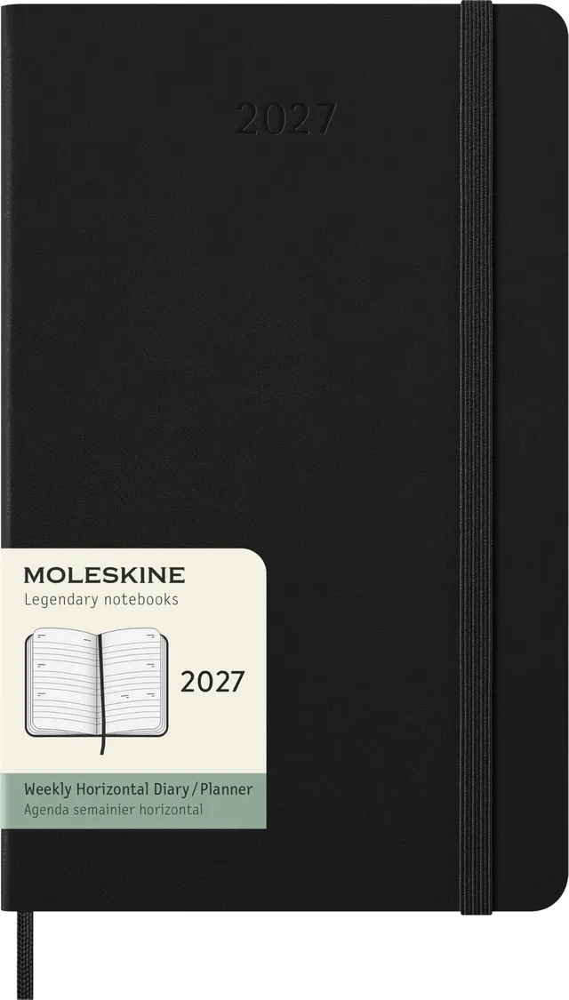 moleskine-agenda-settimanale-orizzontale-2027-large-13x21-cm-nera image 1