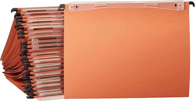 esselte-orgarex-kori-set-25-cartelle-sospese-a4-fondo-v-arancione-10202 image 1