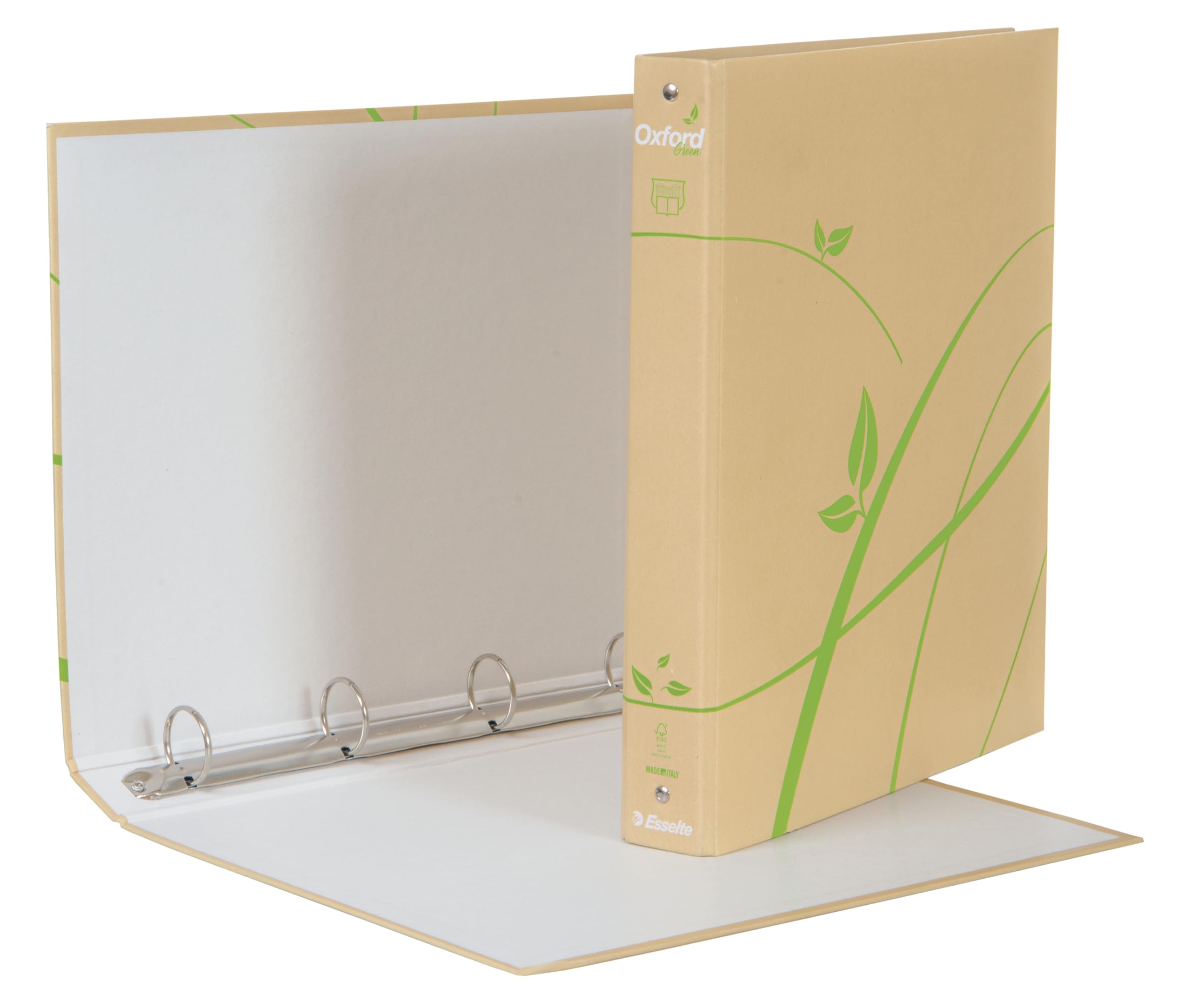 oxford-green-raccoglitore-4-anelli-tondi-a4-maxi-22x30-cm-dorso-3-cm image 3