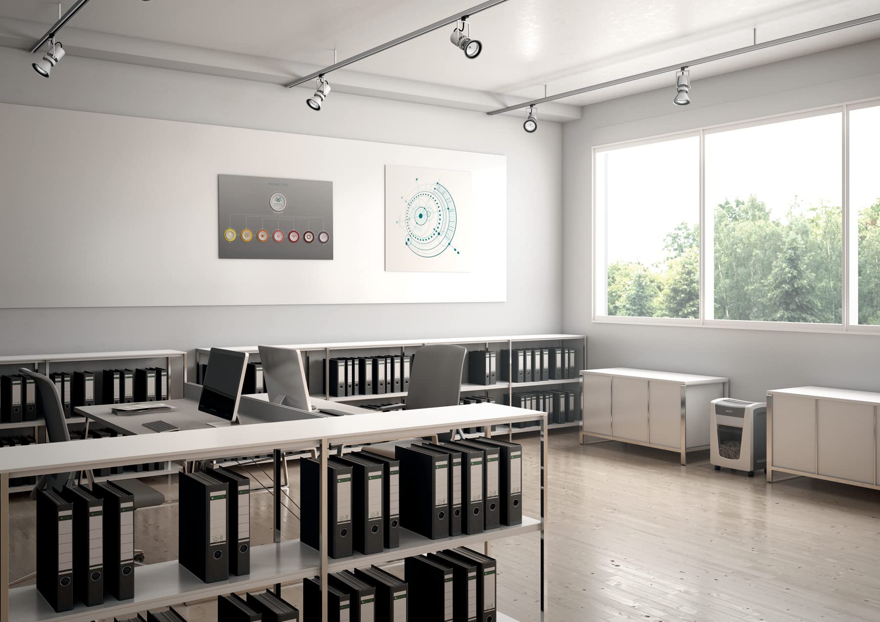 leitz-iq-office-pro-p5-distruggidocumenti-micro-cut-15-fogli-30-litri-bianco image 2