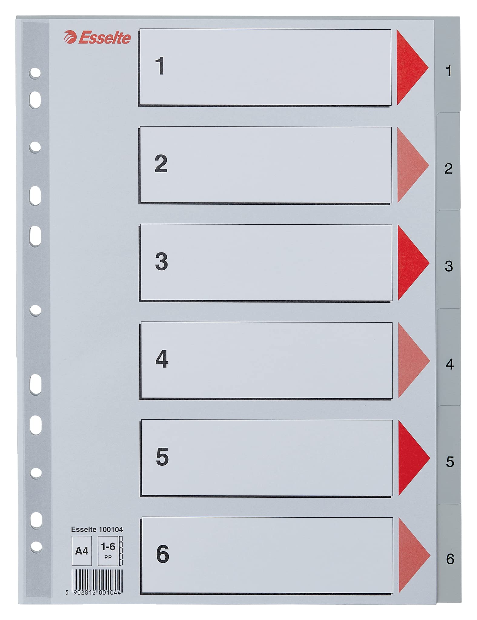 esselte-rubrica-ppl-numerica-1-6-formato-a4-100104-grigia image 1
