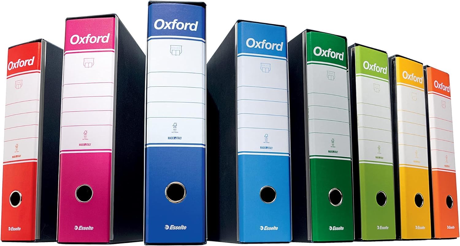 esselte-oxford-color-mix-set-6-registratori-protocollo-dorso-8-cm image 2