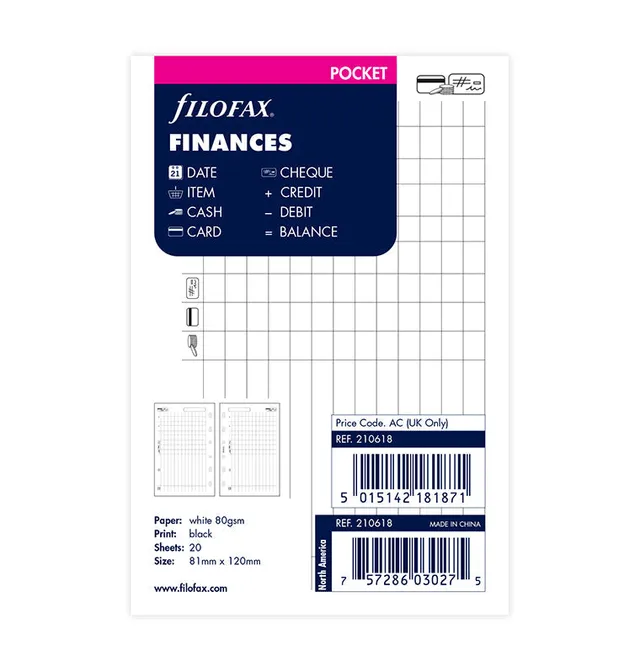 filofax-the-original-ricarica-finanza-pocket-25-fogli-fronte-retro image 1
