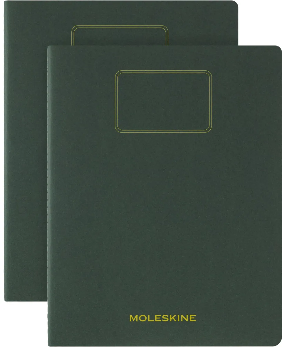 moleskine-student-cahier-journal-set-2-quaderni-xxl-21-6-x-27-9-cm-verde-mirto image 1
