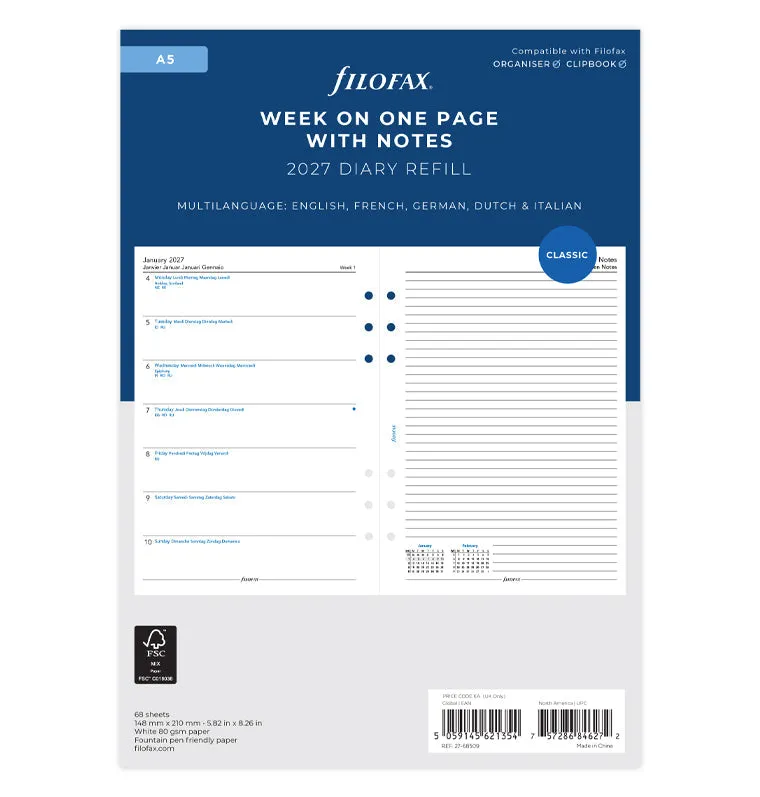 filofax-calendario-2027-a5-1-settimana-per-pagina-multilingua image 1