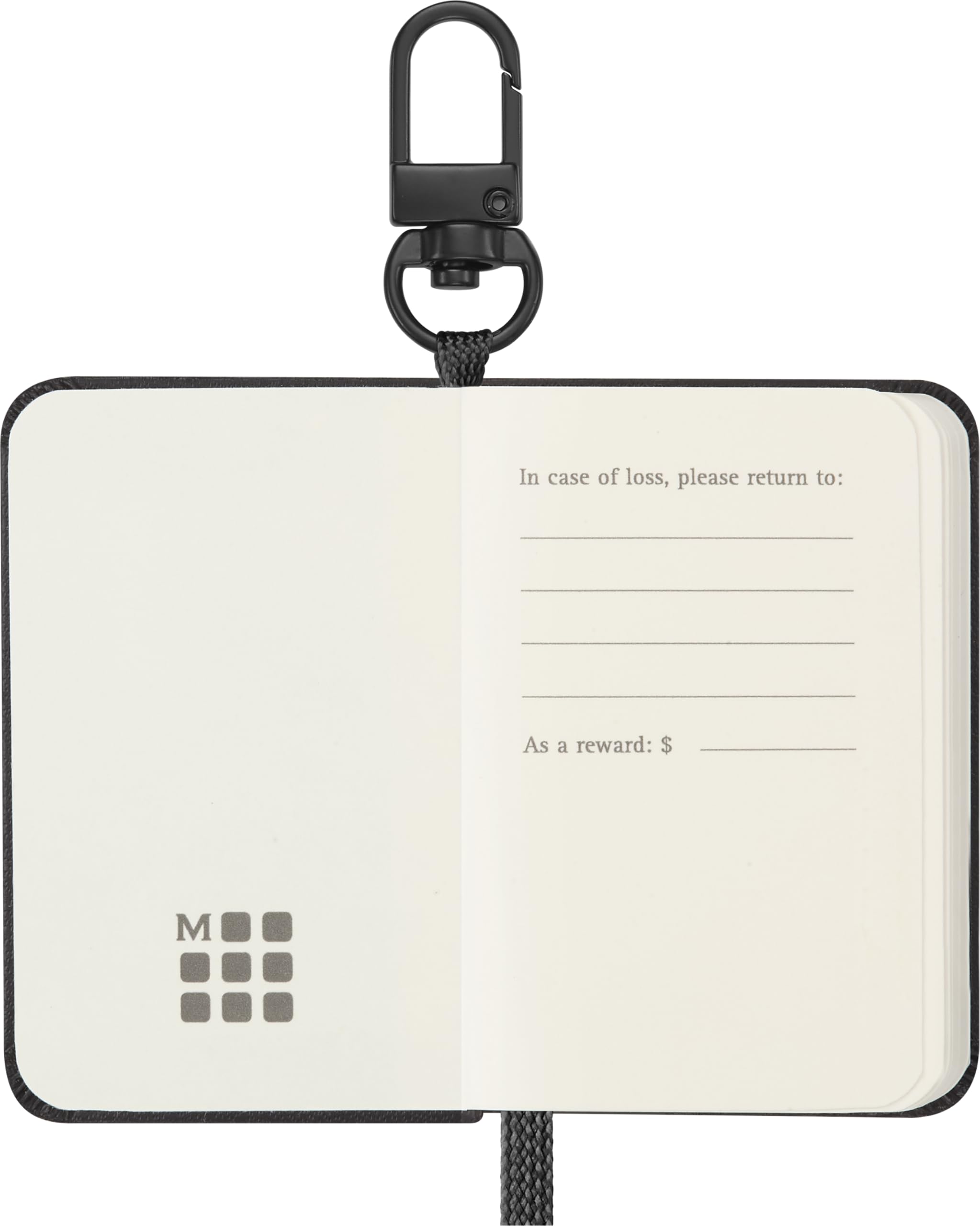 moleskine-mini-charm-portachiavi-taccuino-pagine-bianche-copertina-rigida image 2