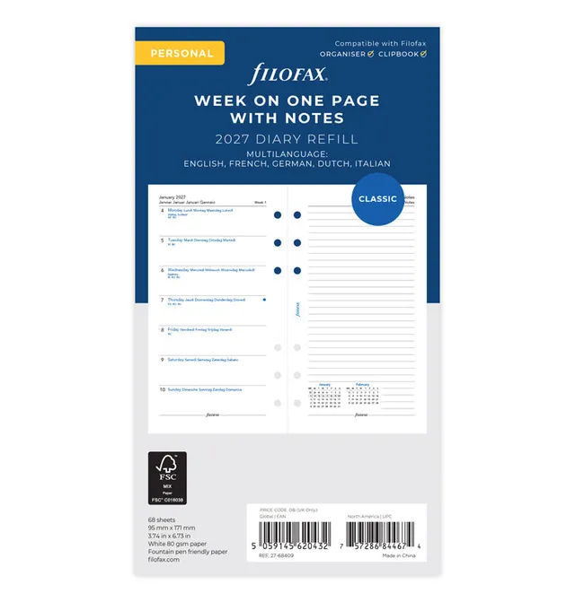 filofax-calendario-settimanale-note-personal-2027-multilingua image 1