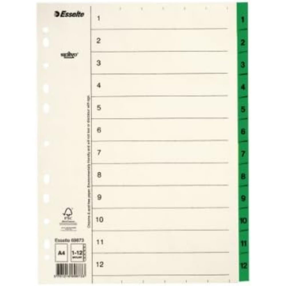 esselte-rubrica-alfabetica-a-z-mylar-a4-multicolor-100166 image 5