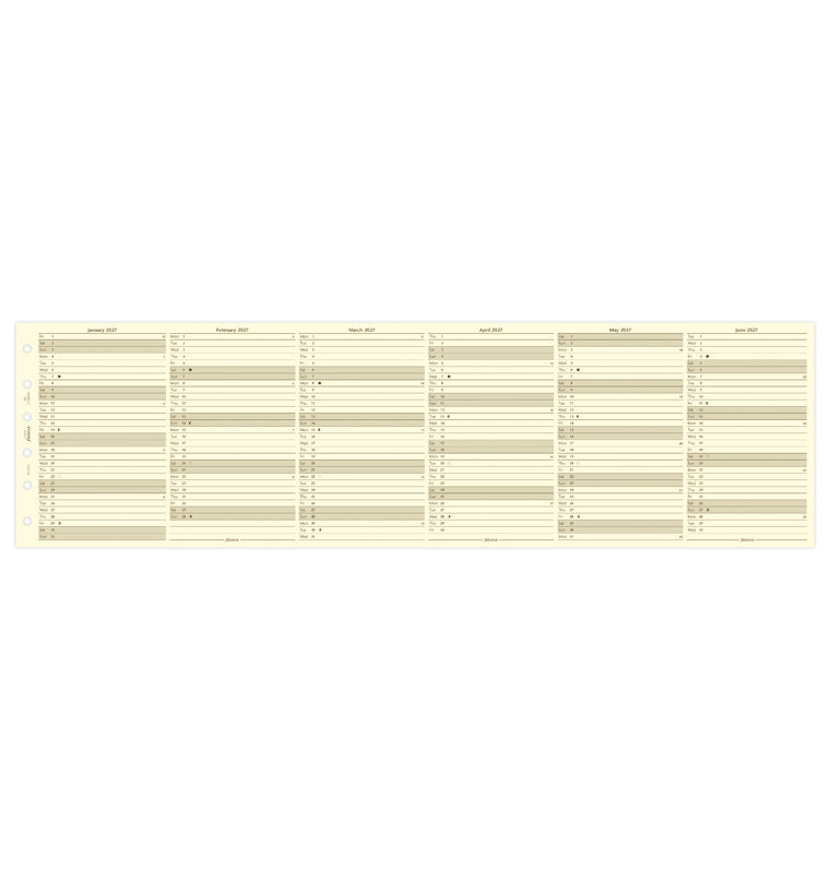 filofax-planner-annuale-verticale-crema-pocket-inglese-2027 image 4