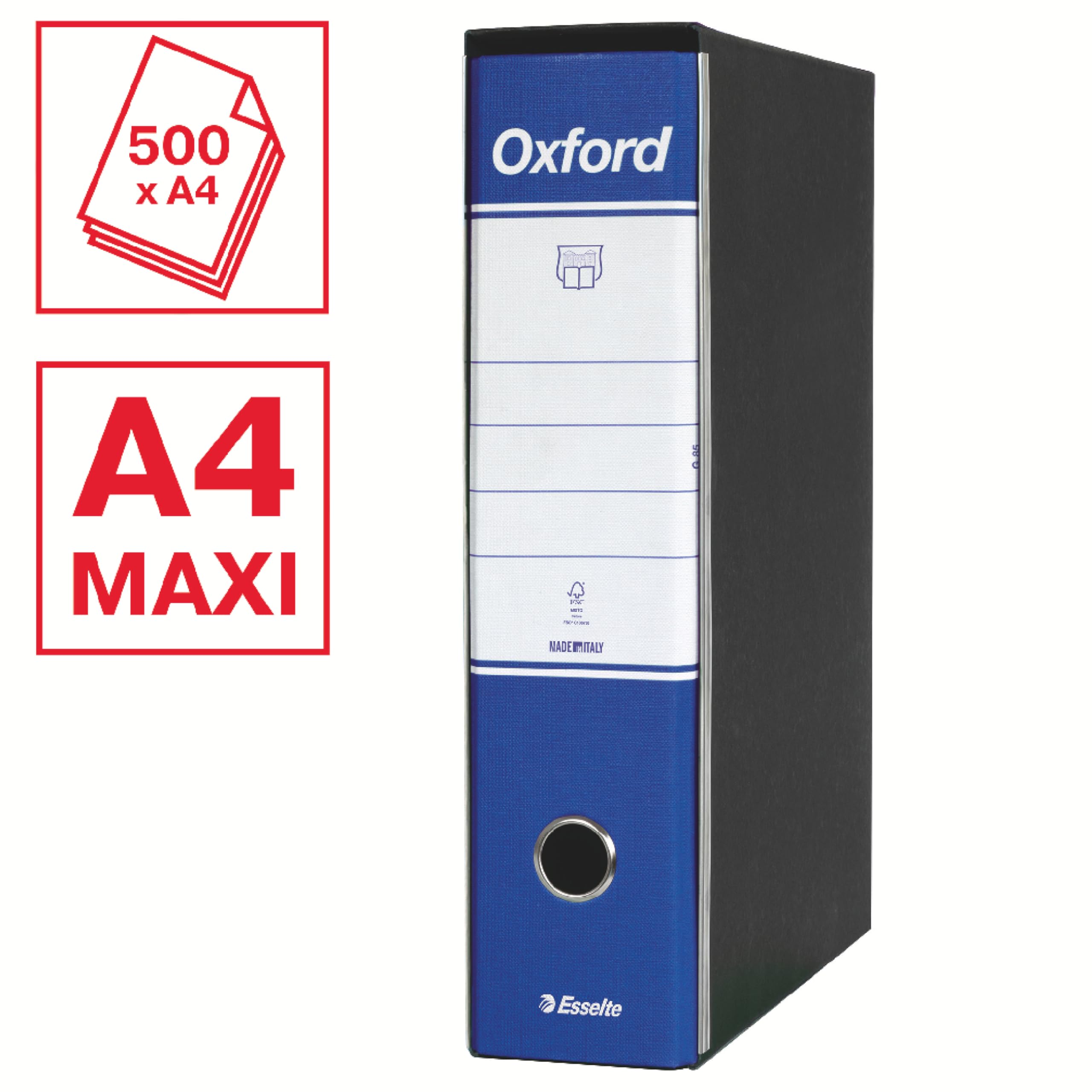 esselte-oxford-g85-registratori-a-leva-protocollo-23x33-dorso-8-cm-blu-6-pezzi image 2