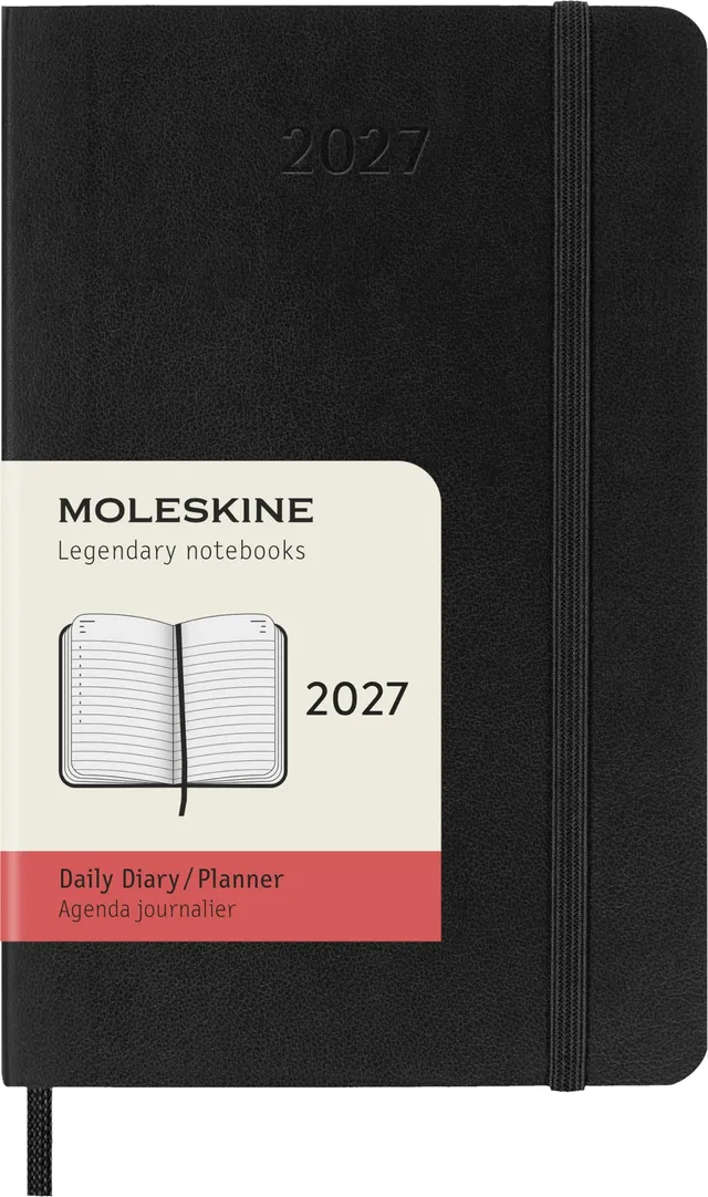 moleskine-agenda-giornaliera-2027-pocket-9x14-cm-copertina-morbida-nero image 1