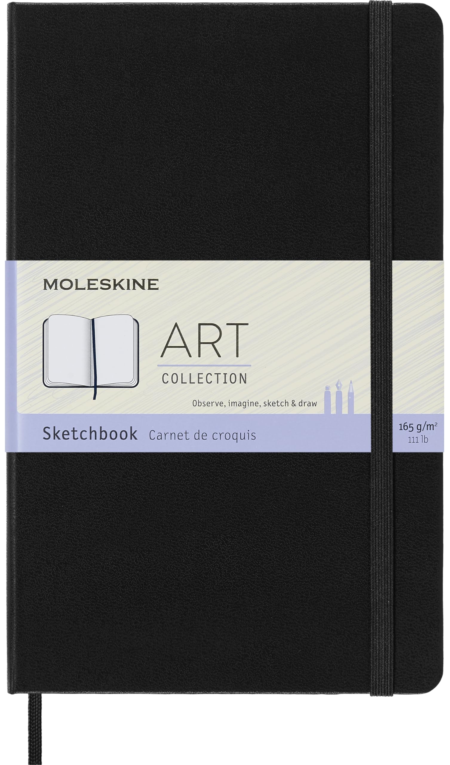 moleskine-art-kit-disegno-large-13x21-cm-5-matite-nero image 3