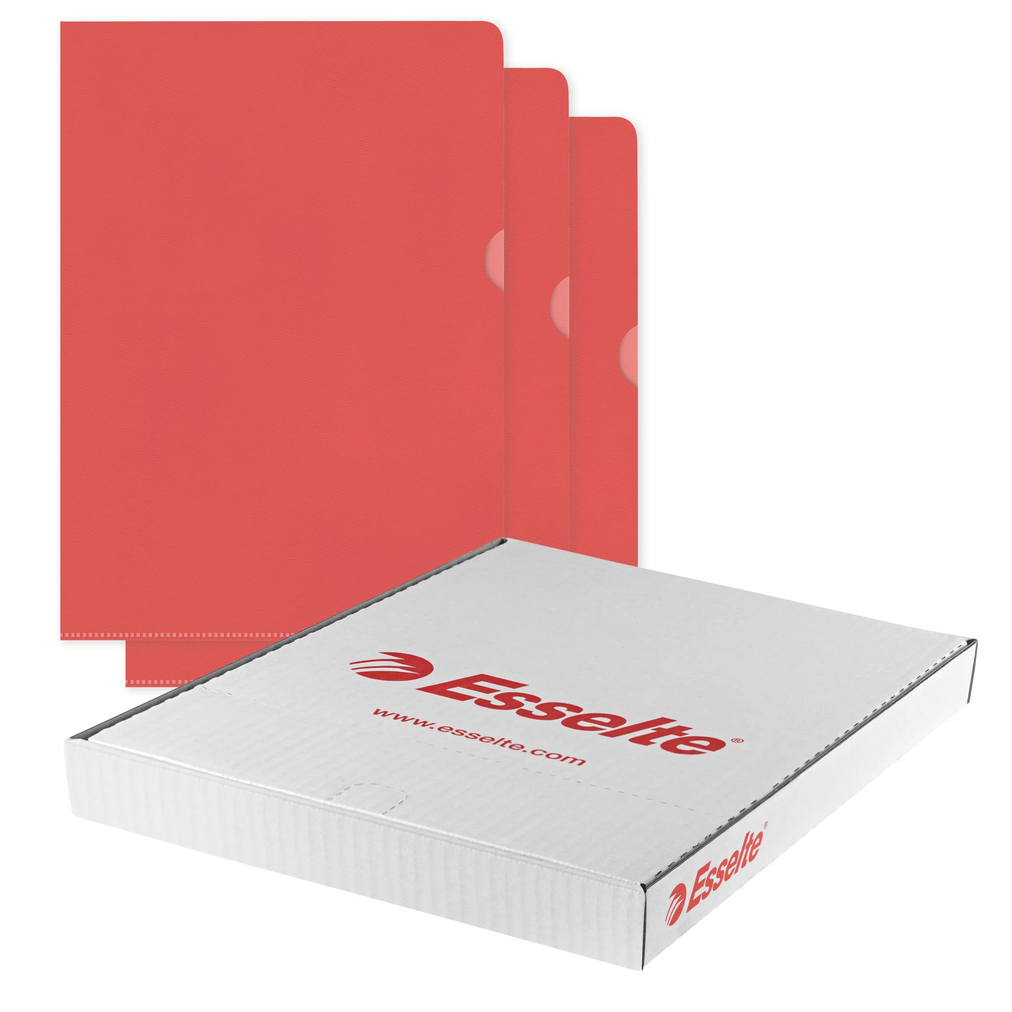 esselte-buste-l-deluxe-a4-in-ppl-antiriflesso-confezione-100-buste-rosse-traspar image 6
