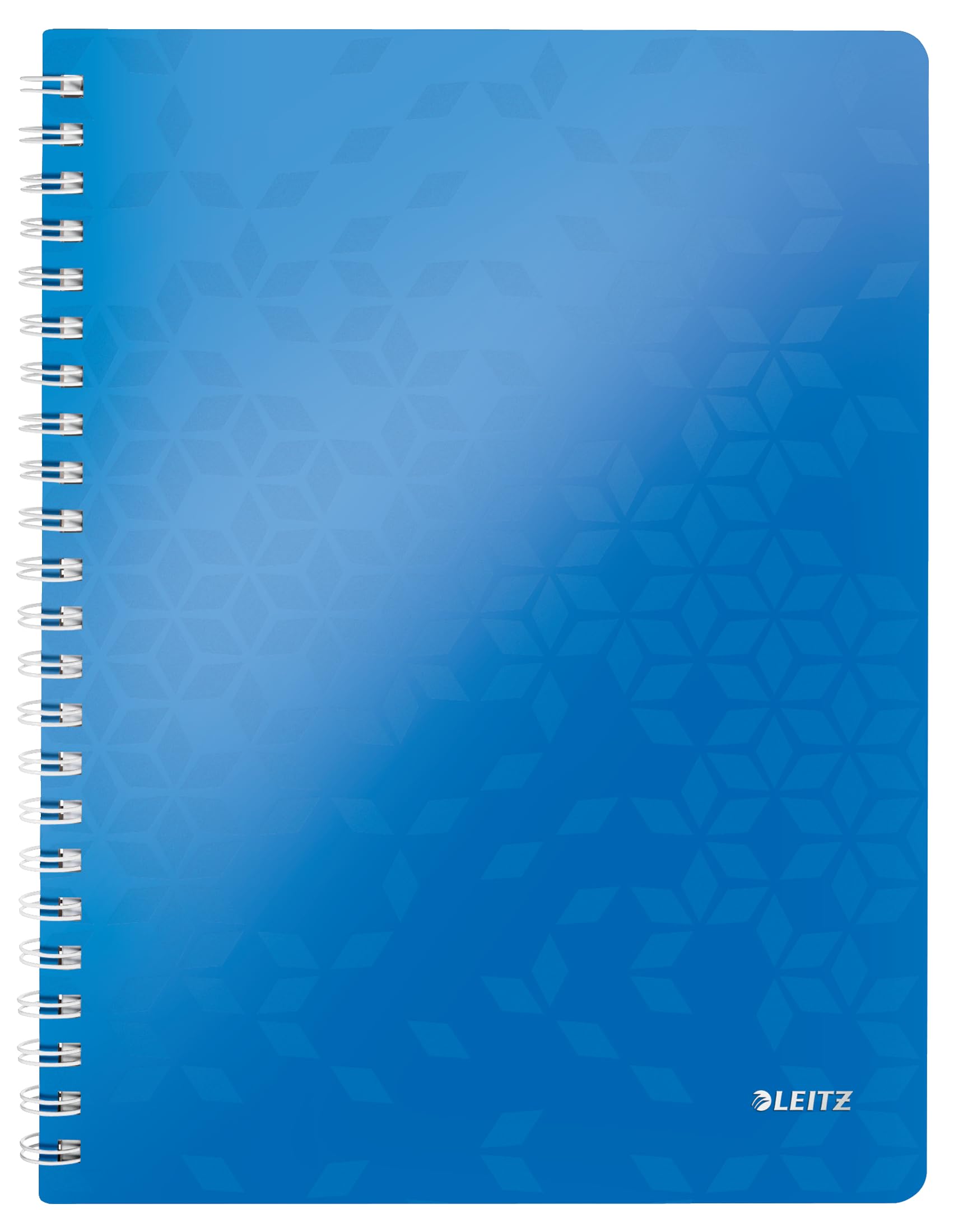 leitz-wow-blocco-spirale-a4-righe-80-fogli-blu-metallizzato-46370136 image 1