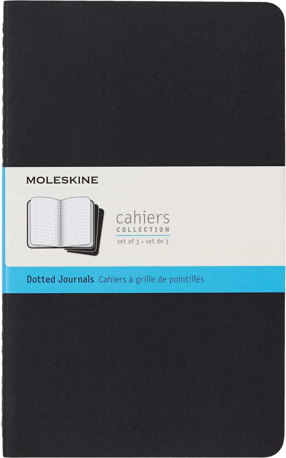 moleskine-cahier-journal-set-3-quaderni-puntinati-large-13x21-cm-nero image 1
