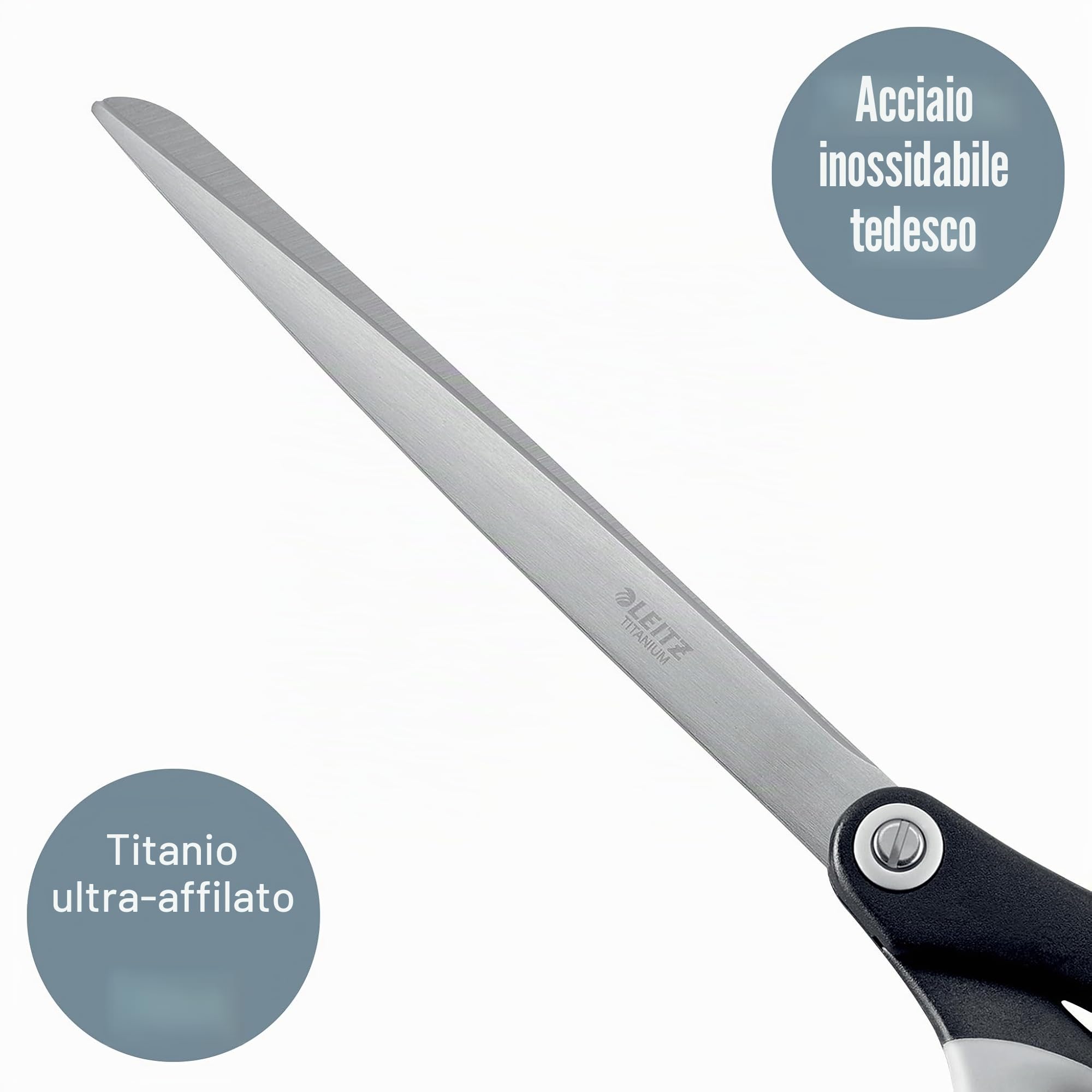 leitz-forbici-in-titanio-260-mm-nere-antimanomissione-54186095 image 2