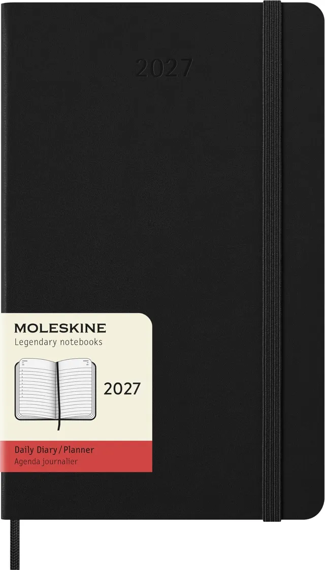 moleskine-agenda-giornaliera-2027-large-13x21-cm-copertina-rigida-nero image 1