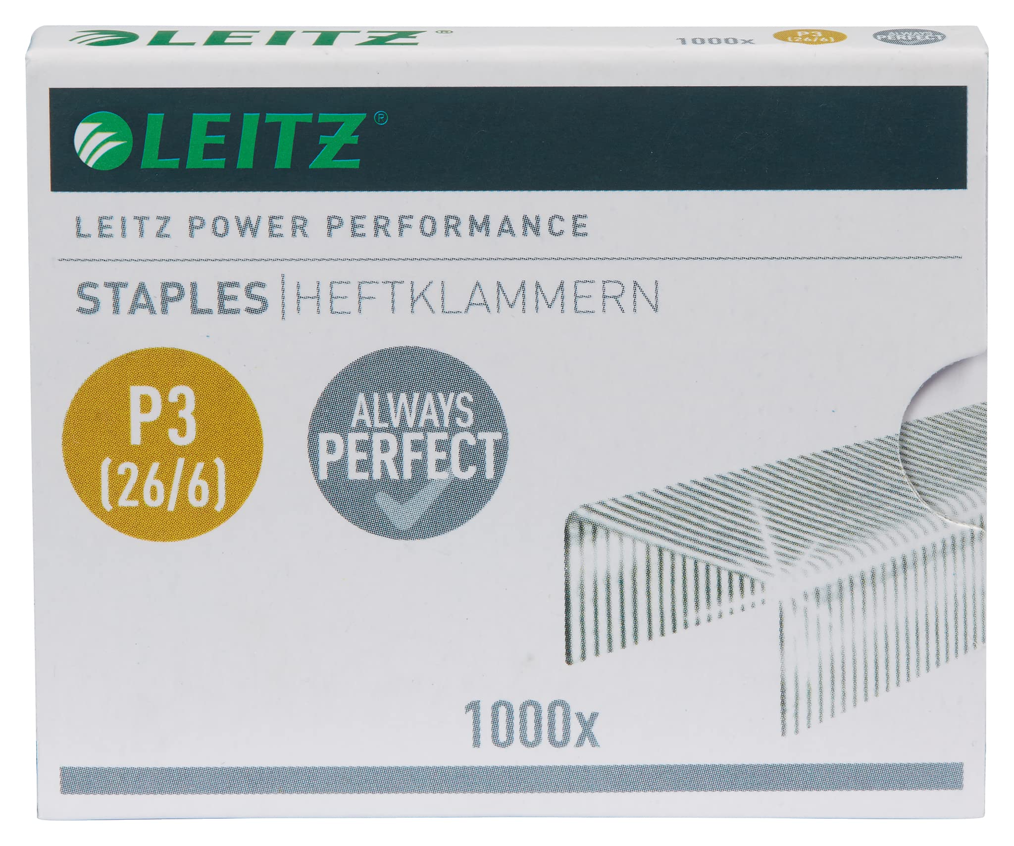 leitz-p3-26-6-punti-galvanizzati-per-30-fogli-1000-pezzi-silver image 2