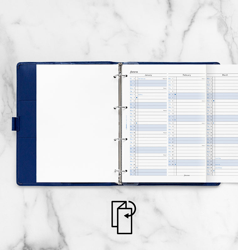 filofax-planner-annuale-verticale-a4-inglese-2027 image 3