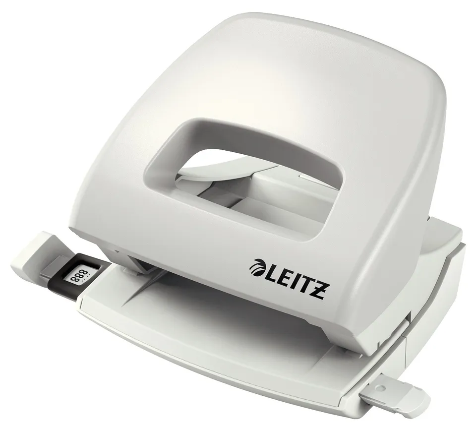 leitz-perforatrice-da-ufficio-compatta-nexxt-grigio-metallo-16-fogli image 1