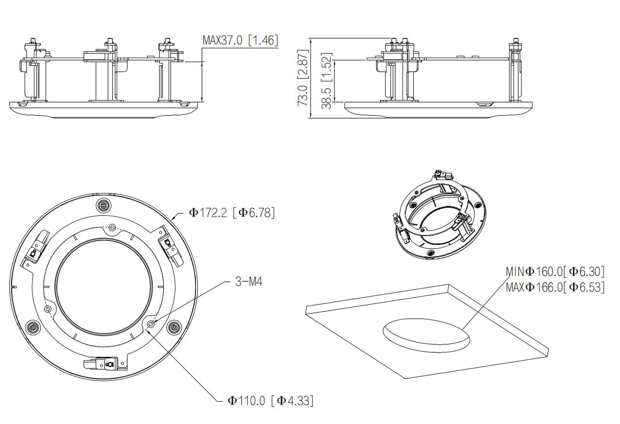 burg-w-chter-bwa-de-5203c-staffa-da-incasso-a-soffitto-per-telecamere-dome image 3