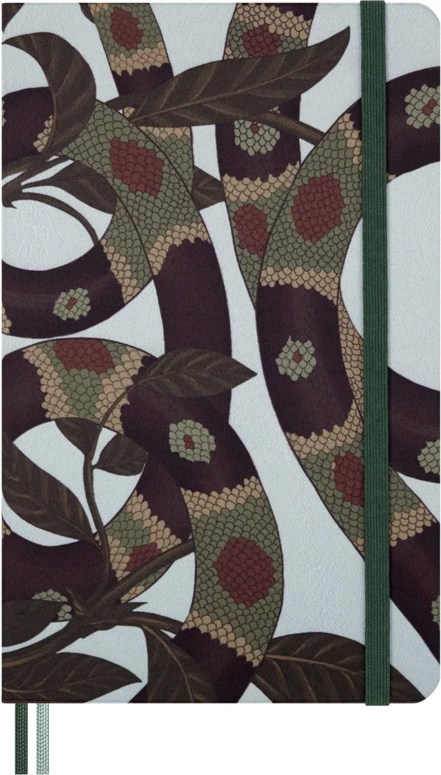 moleskine-anno-del-serpente-taccuino-large-13x21-cm-righe-design-foglie-copertin image 1
